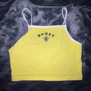 Yellow spaghetti strap shirt